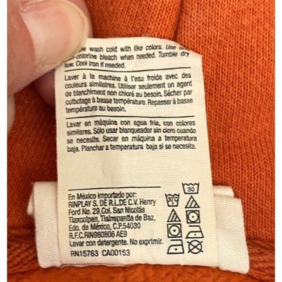 Champion Orange Vintage Women’s Reverse Weave Hooded Pullover Sweatshirt, S - Picture 11 of 12